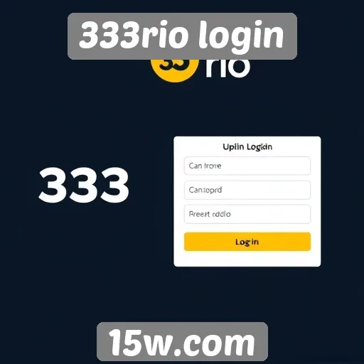 Acessibilidade do site 333rio login para novos usuários